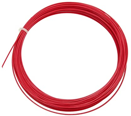 Yuecoom 12 m langlebige Hex-Polyester-Tennisschlägersaite, runde Schlagfestigkeit, harte Schlägersaite, Tennissaite, runde harte Saite für Tennis, Tenniszubehör(Rot)