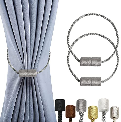 OCIOLI 2 Pack magnetischen Vorhang Krawattenhalter Vorhang Krawattenhalter Vorhang Krawatten mit dickeren Twist Rope & Starke Magnet Krawatte zurück für Vorhänge