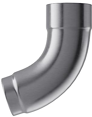 Baumeister.tech Fallrohrbogen für Dachrinne, Regenrohrbogen aus Titanzink, einfache Verbindung zwischen Fallrohren 120 mm / 72 Grad