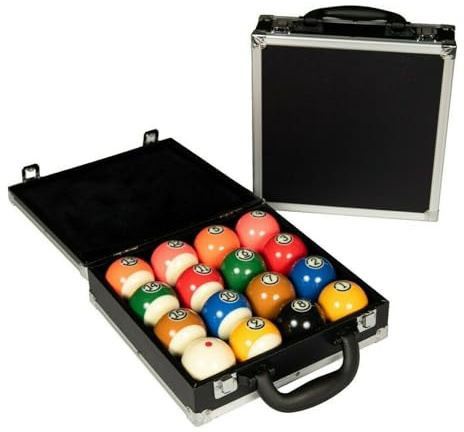 Pegasi Pool Kugeln Billard Koffer - Schwarz - Snooker Billard Bälle | Indoor, Aufbewahrung, Für 16 kugeln, 57.2mm-Billardkugel, Aluminium, Weiche Schaumstoffeinlage, Billardkugeln, Verschiedenes