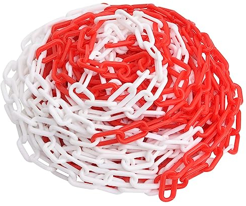 BaraSh Absperrkette Rot und Weiß 100 m Ø8 mm Kunststoff Absperrkette Absperrung