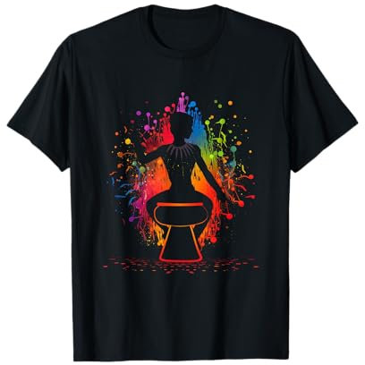 Djembe Bunt Instrument Musik Band Musiker Trommel Bunt T-Shirt