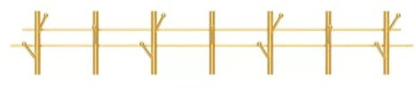 Garderobenständer Zur Wandmontage, Hängegarderobe Im Eingangsbereich, Garderobe Mit Haken, Robuste Kleiderhaken Zur Wandmontage, Für Mantel, Schal, Tasche, Handtuch, Schlüssel, Hut ( Color : Gold )