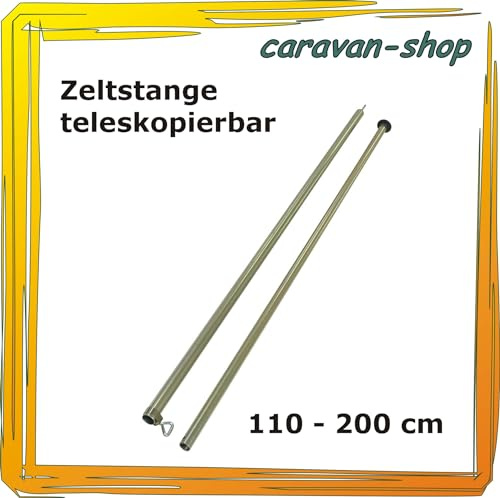 Zeltstange 110-200 cm Teleskop Aufstellstange für Zelt Vordach Tarp Vorzelt Camping
