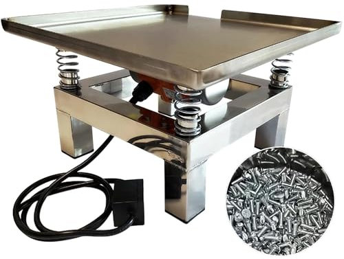 MaxtiL Mini Banc d'essai de Vibrations en Acier Inoxydable, Petite Table vibrante en béton, Plate-Forme vibrante électrique 3000 TR/Min pour des résultats précis, Conception à Ressort épaissie
