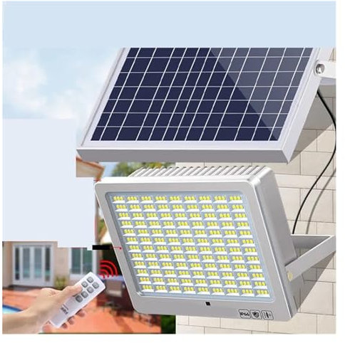 Luci di inondazione a LED per esterni, Proiettore solare da esterno da 2000 W Illuminazione domestica Faretto da giardino a LED impermeabile for esterni Faretto con telecomando ad alta potenza per gar