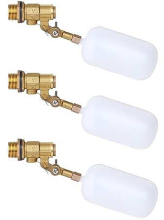 Suoumwa 1/2-Schwimmerventil, Wasserschwimmerventil für Teichschwimmerventil mit Automatischer Abschaltung, für Viehtanks, Aquarien (3 Stück)