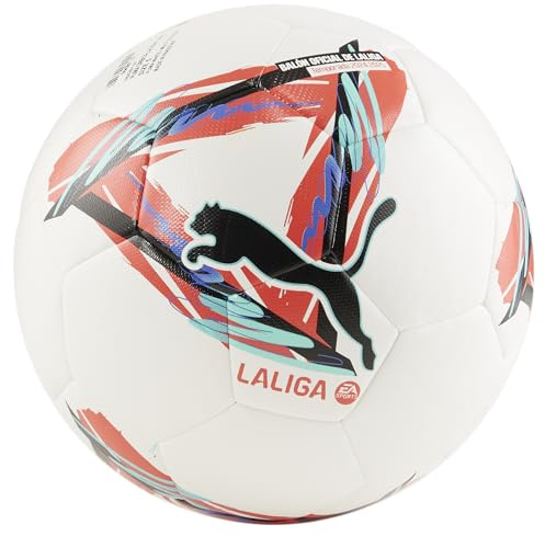 PUMA Orbita 3 La Liga Football 2024 2025 Adults White/Red Size 5