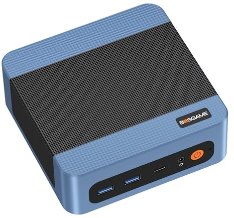 BOSGAME P4 PC Mini Con Windows 11 Pro, Dual LAN 2.5G, PC para Juegos, AMD Ryzen 7 5700U, 8C/16T Hasta 4.3GHz, 32GB RAM DDR4, 1TB SSD PCIe 3.0, Triple
