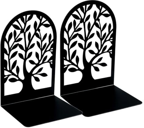 Support de Serre-Livres pour Bureau, Serre-Livres pour étagères | Support de Livre de Support de Serre-Livres de Conception d' d'arbre en métal - Porte-Livres Bouchons de Livres pour étagères, ta