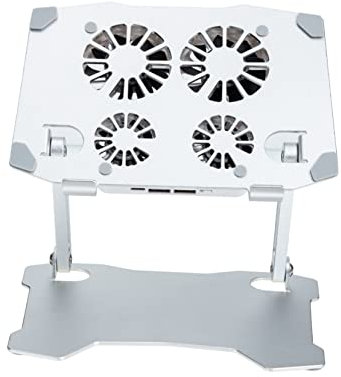 PHENOFICE Soporte De Refrigeración para Portátil Ventiladores Ajustable Ángulos y Alturas Compatible Laptop y Tablet