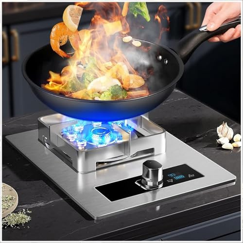 Stufa A Gas, Fornelli A Gas In Acciaio Inossidabile, Gruppi Di Gas Da Tavolo E Scarico, Stufe A Gas Di Progettazione Di Tipo A Spinta, Stufa A Gas Per Uso Domestico Con Timer, Facile Da Pulire(LPG)