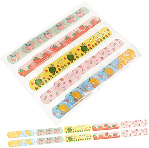 BESPORTBLE 120piezas Curita De Dibujos Animados Para Uso Diario Apósito Portátil Para Heridas Adhesivo De Diseño De Dibujos Animados Para Casa o Actividades Al Aire Unidades Por Paquete