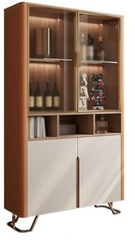 Wandmontiertes Weinregal, Kaffeebar, Aufbewahrungsschrank, multifunktionaler Vitrine für Zuhause, Wohnzimmer, Glas, Weinschrank, Likör-Barschrank