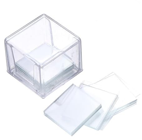 LAPYAPPE 100 Stück Quadratische Deckgläser Mikroskopzubehör Aus Glas Für Optische Mikroskope Abdeckglas