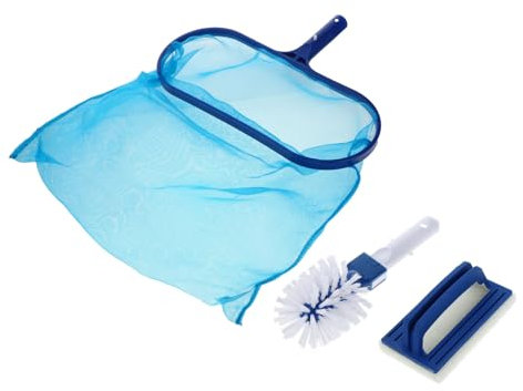 ANDRESLAD Kit De Limpieza De Piscinas De Malla Herramienta para Desnatador De Piscinas y Cepillo De Limpieza Kit De Suministros
