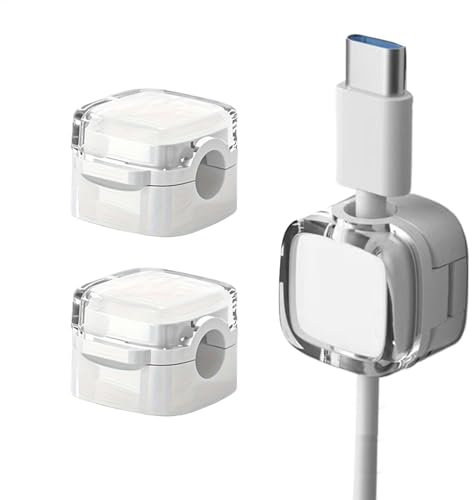 Magnetic Cord Organizer | Charging Wire Storage Holder | Phone Charging Cable Keeper Desk Wire Charger Clip Management for Wall Nightstand