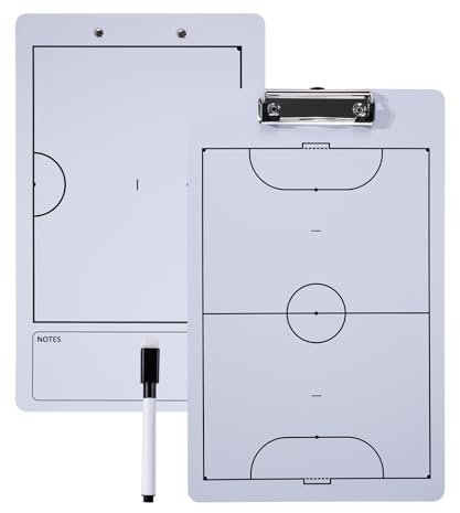 Miershanwell Football Tactics Board Magnetic, Portable Football Coaching Board Futsal Dry Erase Whiteboard Soccer Coach Marker Board Clipboard Folder Sport Equipment with Chess Piece Pen Eraser
