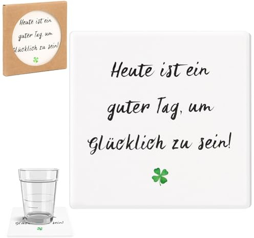 MEJOSER Geschenke für Frauen Beste Freundin Untersetzer Glückbringer Silvester Prüfung Mutmacher Geschenk Geburtstag Mama Schwester Kollegin Heute ist EIN Guter Tag