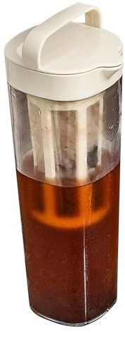 Genérico helada,fría - de té de 1100 ml con asa - de fruta helada con filtro, botella de agua para refrigerador para té caliente, café, agua