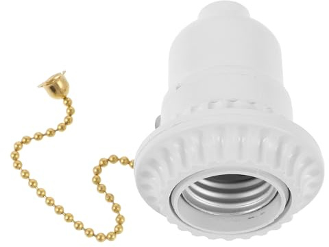 DOITOOL Base de Portalámparas con Interruptor de Cadena para Lámparas de Mesa y Techo Soporte de Baquelita Duradero con Fácil para Uso Doméstico Industrial Accesorio para Reparación y
