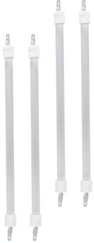 jojofuny Tube de Lampe Chauffante en Quartz 4pcs pour Chauffage Infrarouge, Élément de Remplacement en Céramique Blanc, Performance de Chauffage Rapide pour Bureaux et Espaces de Vie