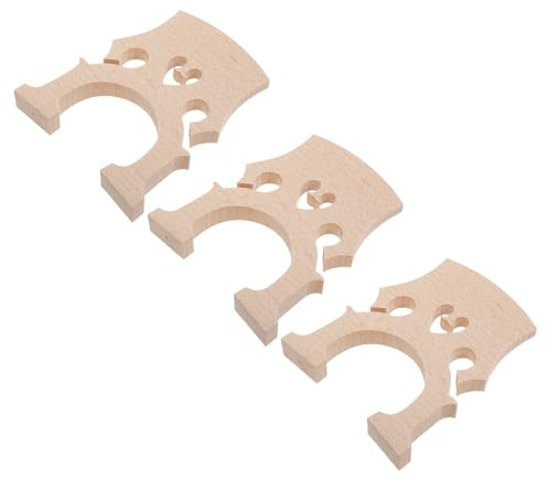 VICASKY 3 Stück Cellobrücke aus Ahornholz 4/4 Cellosteg Ersatzteile für Musikinstrument Cello Handgeschliffen Robuste Cellobrücke für Unterricht und Aufführung