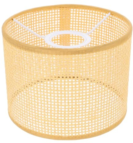 Toyvian Tulipas para Lamparas de Ratán, Pantalla Lámpara Tejida a Mano, Tono Khaki, Diseño Delicado para Suavizar la Luz y Decorar el Hogar