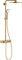 Grohe Sistema doccia SmartActive 310 multijet THM Duo rotondo, termostato incorporato, 3 getti, sistema anticalcare, serie Euphoria, 59,6 x 31 x 110 cm, colore oro spazzolato (Rif. : 26507GN0)