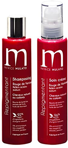Nano Cosmetics Mulato Kit Duo Rouge De Venise | Shampooing et Soin Repigmentant Rouge De Venise | Made In France