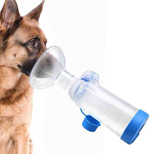 Kammer für Haustiere Inhalator Abstandshalter für Katzen- oder Hunde-Handabstandshalter mit exklusiver Atemanzeige (Maske für Hunde)