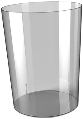 Baoblaze Contenitore per immondizia, Cestino per rifiuti Minimalista Rotondo Trasparente, Cestino per la Carta straccia per Camera da Letto, toletta, Bagno, Grigio M