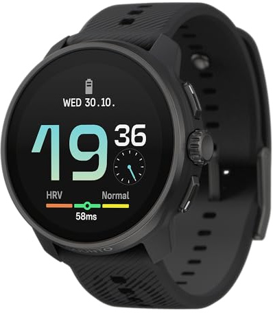 SUUNTO Race S GPS Sports Watch, 1.32 AMOLED Touchscreen w/Crown, 13 Days Battery Life, Training & Sleep Health Tracking, Dual-GNSS, 32GB Global Offline Maps, Lightweight for Running, All Black