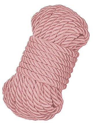 Hausworth Braided Nylon Silk Ropes - All Purpose Strength Durable and Soft Thick Multi-Purpose Length 32m with 8mm Diameter – Pack of 1 Rope (Blush/Peach/Light Coral)