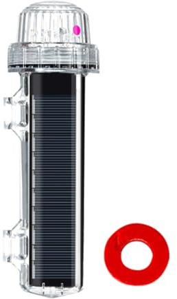 Luz de señal marina, luz con energía solar, luz de pesca nocturna, luz de señal impermeable Lámpara de control de luz inteligente Luz marina solar Lámpara de señal de barco de pesca Luz solar de naveg