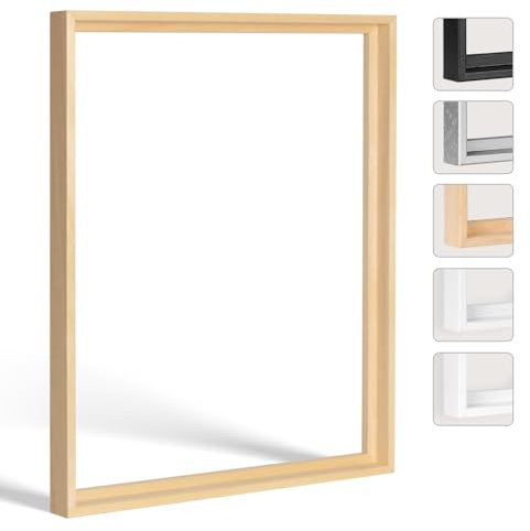 Bildershop-24 Schattenfugen - Rahmen LEMGO 29,7 x 42 cm Natur (unbehandelt)