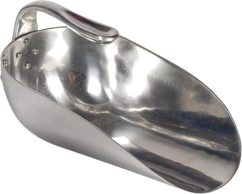 Horisont aluminiumfoderspade 1 600 g innerhandtag, spade för djur, stabil design, lämplig för hästar/får/fjäderfä, okrossbar