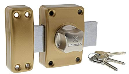 Bricard 1952 Verrou Alpha à bouton Cylindre 45 mm ø 22 mm Doré
