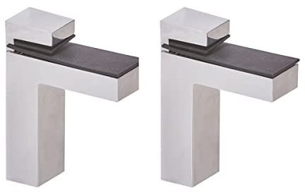 Euro Tische Regal-Halter Glasbodenträger - Stabile Regalträger für Glas- und Holzböden - Verschiedene Varianten (2 Stück)