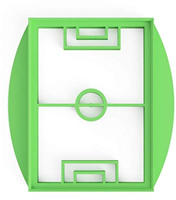 3dreams Cortador de Galletas de campo de fútbol Estadio de Fútbol Césped Ausstecher Incluye instrucciones y 2 para galletas Recetas – Bio plástico fabricado en Alemania.