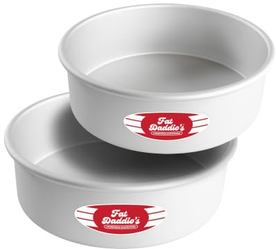 Fat Daddio's Set of 2 Anodized Aluminum Round Cake Pans 10 x 3