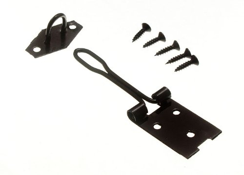 HASP & Heftklammern, Stahl, 75 mm, inkl. Schrauben, Schwarz, 100 Stück