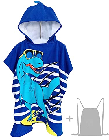 JORAKI Badetücher Badehandtuch Kinder, Mikrofaser Bademantel Badeponcho Strandtuch Kinder Ultra Weich und Saugfähig Handtuch mit Kapuze für Mädchen Jungen Teenager 6-14 Jahre alt