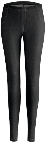 Nur Die Treggings in Look Jeans -Relax & Go-, Nero, XL