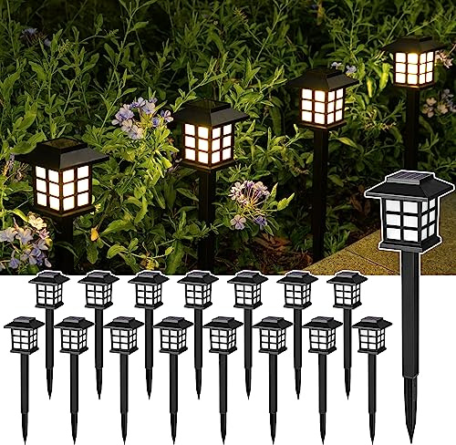 SOLPEX 16 Pack Solar Outdoor Lights, Path Lights, Walkway Lights Outdoor, Solar Garden Lights, Pathway Lights Waterproof for Garden, Yard, Landscape (Warm White)