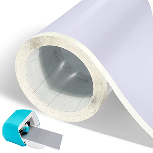 Smart Vinyl Permanent für Cricut Joy, 20FT/14cm*600 cm Vinylfolie Plotter, Plotterfolie Selbstklebend, Blätter Transferfolie für Partydekoration, Aufkleber