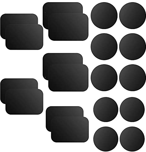 trabag 20 Stück Metallplättchen Selbstklebend, Magnethalterung Handy Auto, Magnet für Handyhülle,Metallplatte für Tablet,Magnet Handyhalterung fürs Auto