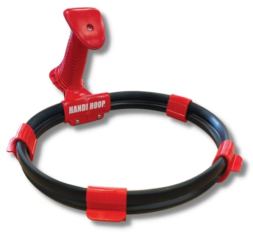 The Helping Hand Company Children’s Handi Hoop with Clips, Small Bin Bag Hoop for Litter Picking, Lightweight Garbage Bag Holder with Secure Comfortable Grip for Kids Litter Picking, Red and Black