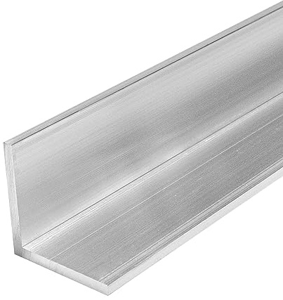 PRIOstahl Aluminiumvinkel, vinkelprofil, L-profil, aluminiumprofil, likbent hörnskena – 100 x 100 x 6 mm, längd: 1 000 mm, EN AW-6063 t6, skydd för hörn och kanter, kreativ konstruktion av aluminium