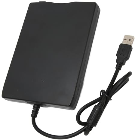 Denash Lettore di Floppy Disk, unità Disco Floppy Esterna Plug and Play a Basso Rumore da 3,5 Pollici per PC